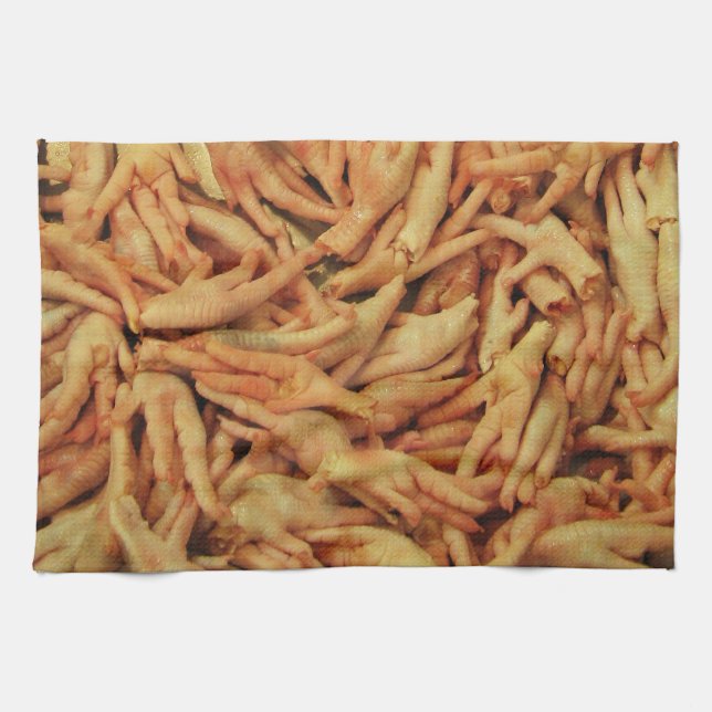 Raw Chicken Feet Towel (Horizontal)