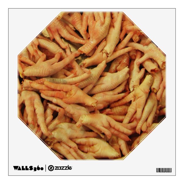 Raw Chicken Feet Wall Decal (Front)