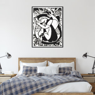 Raw Expression: Woman in Bath Art by Kirchner  Canvas Print