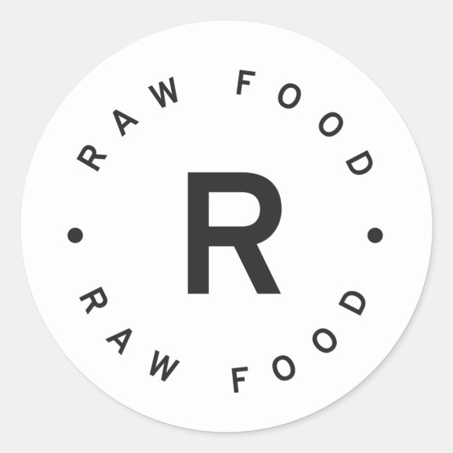 Raw food classic round sticker (Front)