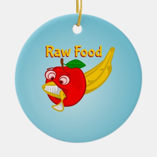 Raw food funny fruit ceramic ornament