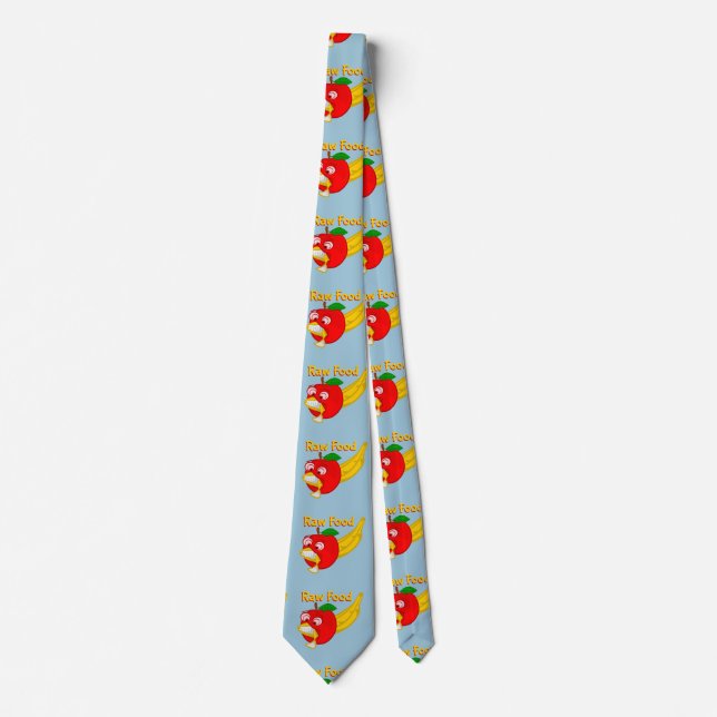 Raw food funny fruit neck tie (Front)