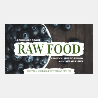 Raw Food Vlog YouTube Banner