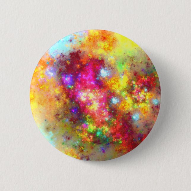 raw fractal art pinback button (Front)