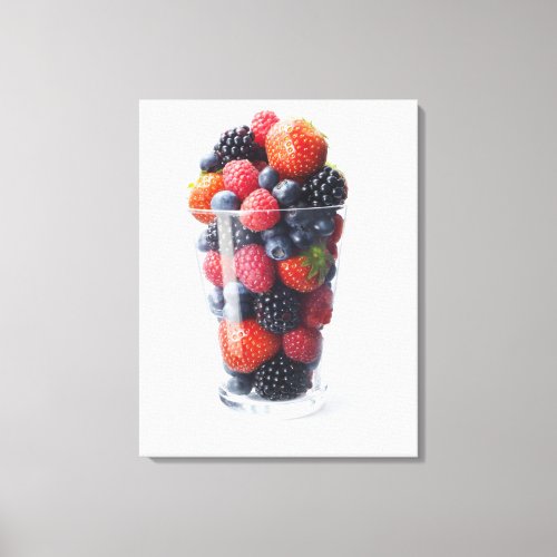 Raw fruit shake canvas print
