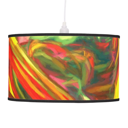 Raw Fury Painted Abstract Ceiling Lamp (Front)