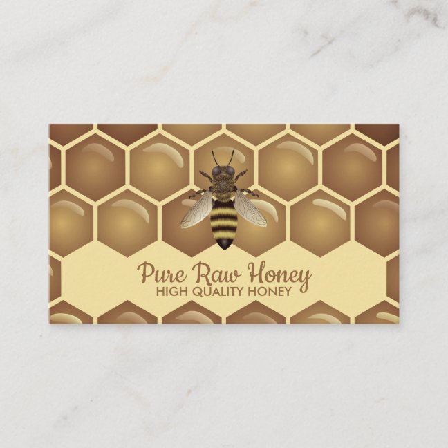 Raw Honey Seller Business Card