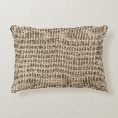 Raw Linen Natural Textured Fabric Accent Pillow