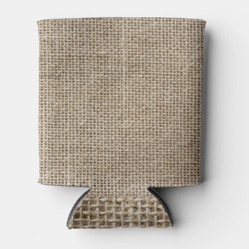 Raw Linen Natural Textured Fabric Can Cooler