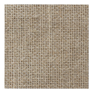 Raw Linen: Natural Textured Fabric. Faux Canvas Print