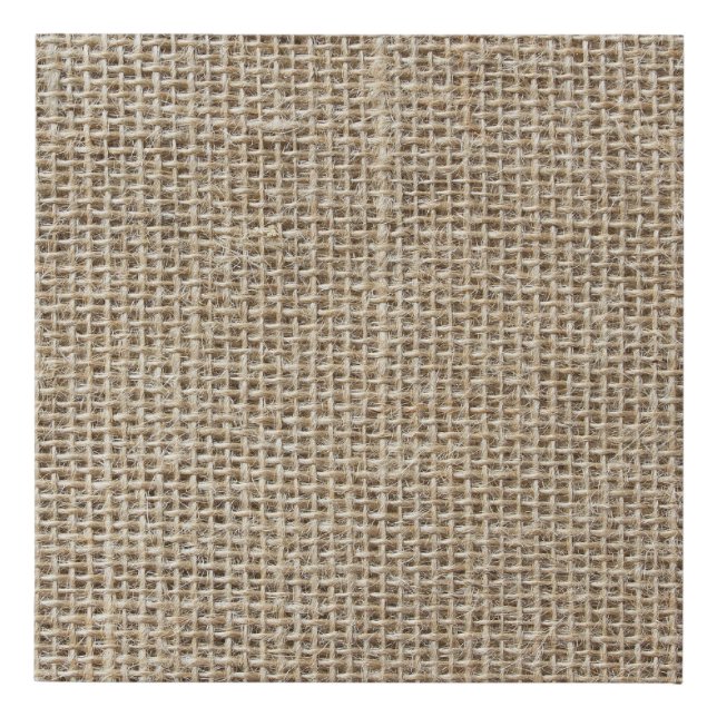 Raw Linen: Natural Textured Fabric. Faux Canvas Print (Front)