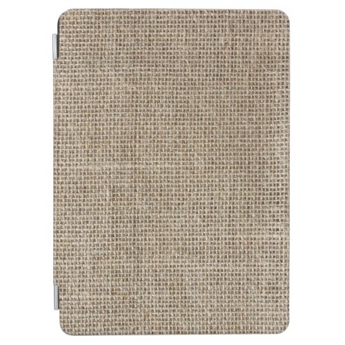 Raw Linen Natural Textured Fabric iPad Air Cover