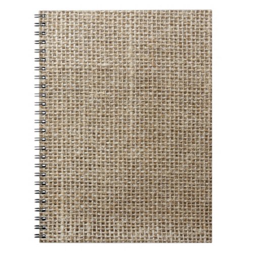 Raw Linen Natural Textured Fabric Notebook