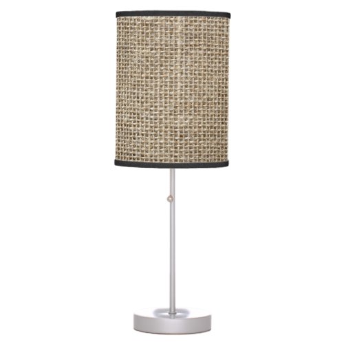 Raw Linen Natural Textured Fabric Table Lamp