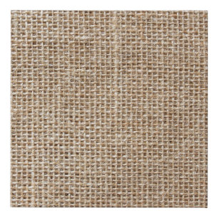 Raw linen texture faux canvas print