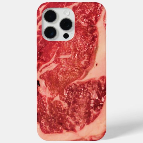 Raw Meat Ribeye Steak iPhone 15 Pro Max Case