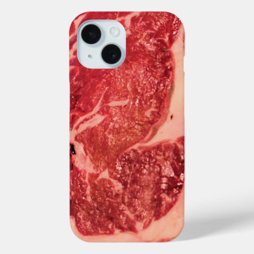 Raw Meat Ribeye Steak iPhone 15 Case