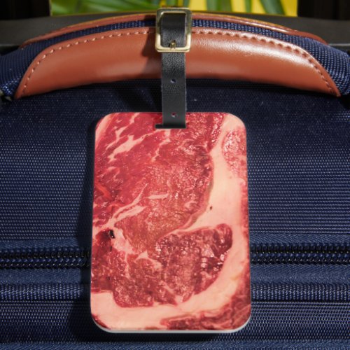 Raw Meat Ribeye Steak Luggage Tag