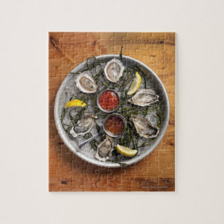 Raw oysters arranged jigsaw puzzle
