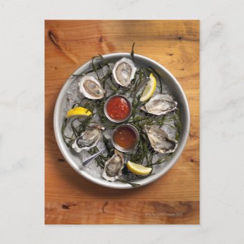 Raw Oysters Arranged Postcard by prophoto at Zazzle