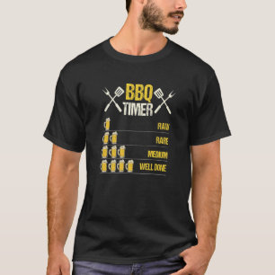 Raw Rare Medium Well Done Timer Grill T-Shirt