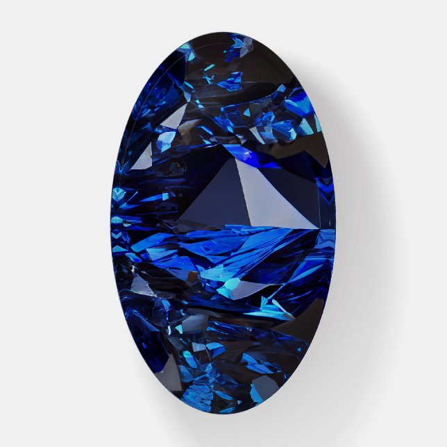 Raw Rock Healing. Blue Crystals Paperweight (Vertical)
