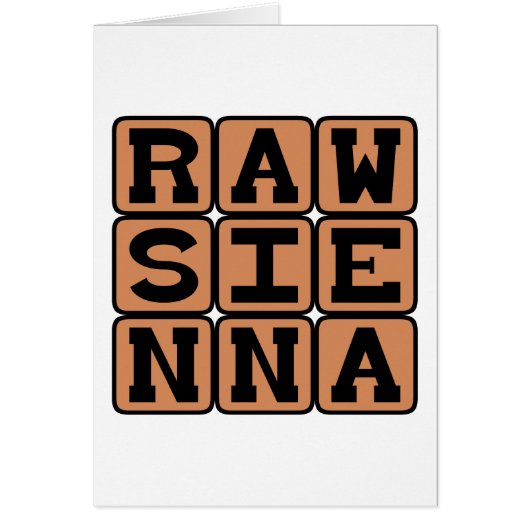 Raw Sienna, Color Cards (Front)