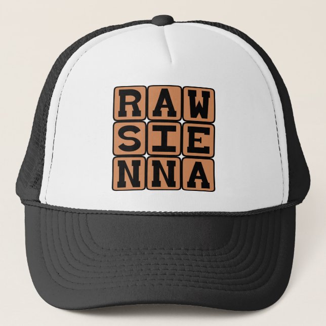 Raw Sienna, Color Trucker Hat (Front)