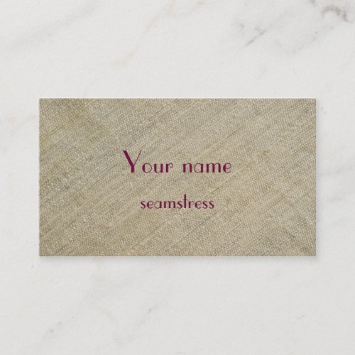 raw silk for a seamstress business cards