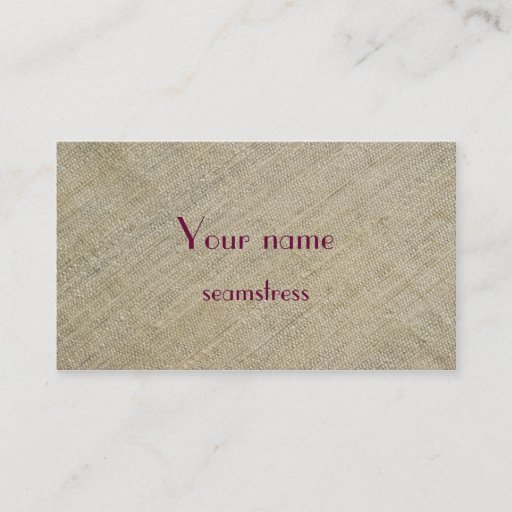 Customizable raw silk for a seamstress business cards