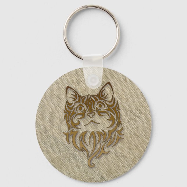 raw silk for kitty keychain (Front)