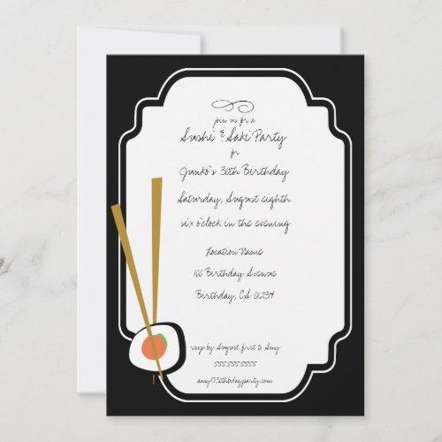 Raw Sushi Organic Planet Invitations