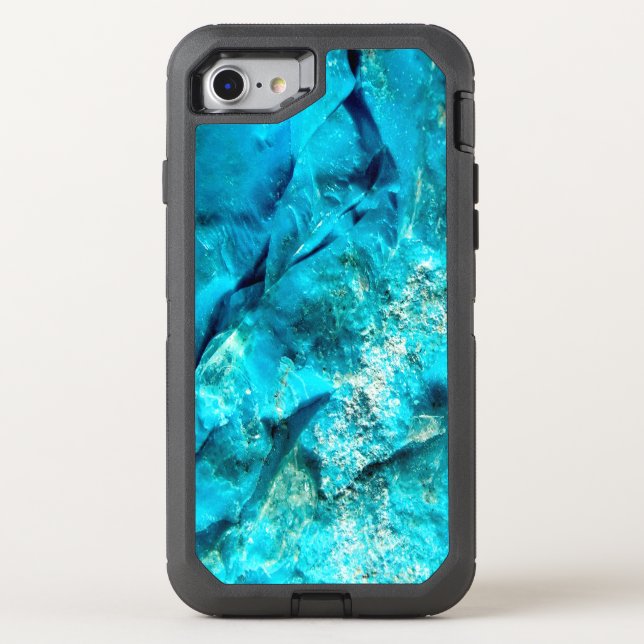 Raw Turquoise Stone Look Otterbox iPhone Case (Back)