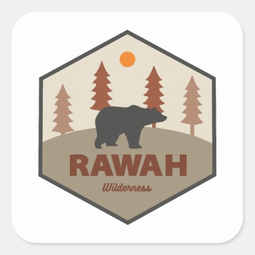 Rawah Wilderness Colorado Bear Square Sticker