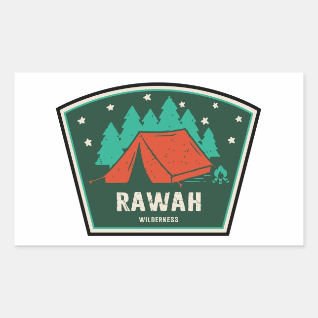 Rawah Wilderness Colorado Camping Rectangular Sticker (Front)