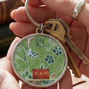 Rawdah Madinah Green Carpet Monogram Medallion Keychain