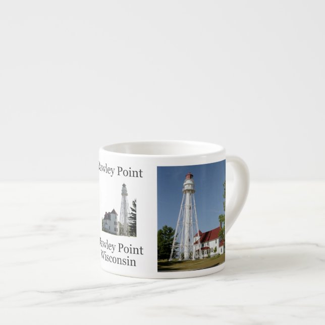 Rawley Point Lighthouse espresso mug (Front Right)