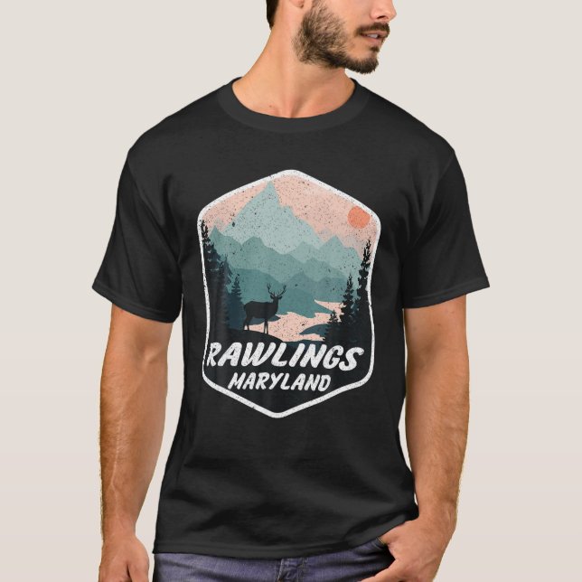 Rawlings Maryland MD Mountains Hike Hiking Souveni T-Shirt (Front)