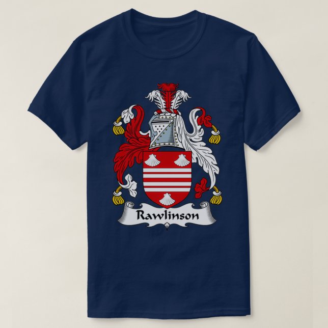 Rawlinson Coat of Arms Family Crest  T-Shirt (Design Front)