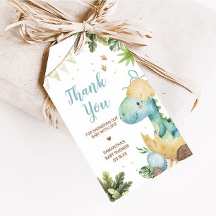 Rawr Dino Baby Shower Favor Tag