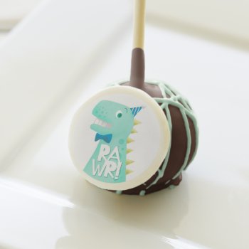 Rawr Dinosaur Birthday Party Cake Pops by NamiBear at Zazzle