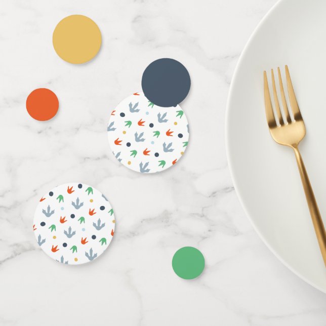 Rawr Dinosaur Foot Print Birthday Table Confetti (Group)