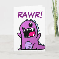 Rawr! Dinosaur Happy Birthday Card