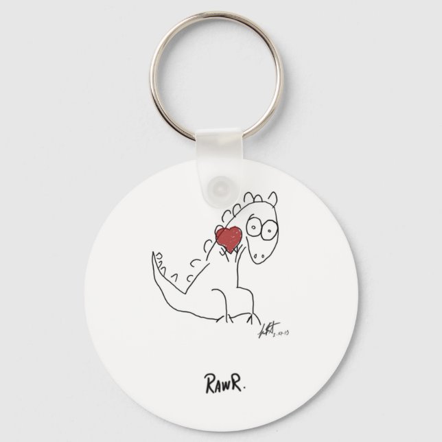 Rawr dinosaur ! keychain (Front)