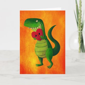 Rawr Dinosaur Love Card by colonelle at Zazzle