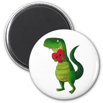 Rawr Dinosaur Love Magnet by colonelle at Zazzle