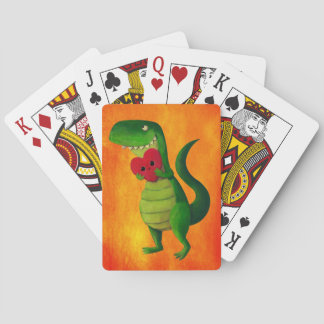 RAWR Dinosaur Love Poker Cards
