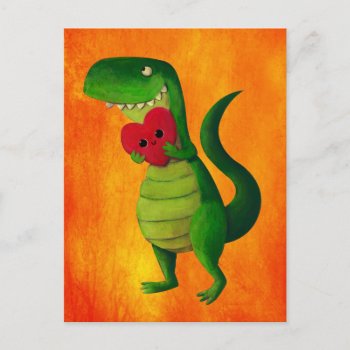 Rawr Dinosaur Love Postcard by colonelle at Zazzle