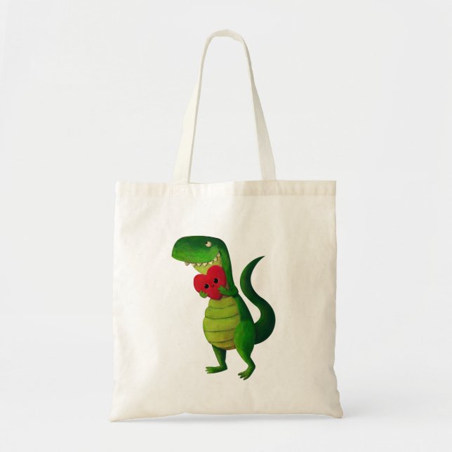 RAWR Dinosaur Love Tote Bag (Front)