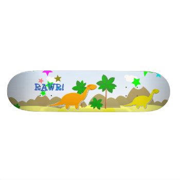 Rawr! Dinosaur Skateboard by dinoshop at Zazzle